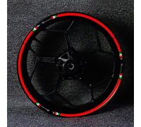 YESKIT Autocollants décoratifs modifiés Carénage De Moto pour Benelli 250 500 502C TNT600 752S Roues Jantes Autocollant De Moyeu avec Étanche Et Réfléchissant(Color:Rosso)