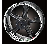 YESKIT Autocollants décoratifs modifiés Pneu De Moto Roue Étanche Logo Autocollants Bandes Réfléchissantes Décalcomanies pour Ducati 959 916 1199 Diavel 1200 (Color : E)