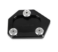 YESKIT CNC Aluminium pour Honda CB125R 2017-2023 Moto Béquille Pied Pad Béquille Latérale Agrandir Traîneau Sidestand (Color : Black NO Logo)