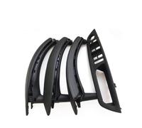 YESKIT Ensemble De 7 Poignées De Porte Et De Fenêtre Intérieures LHD/RHD Avec Étui En Cuir Pour X5 X6 E70 E71 2007-2014(RHD Black)