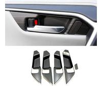 YESKIT Pièces De Voiture Poignée De Porte Intérieure Cadre Cuvette Coque Décoration Autocollant Pour Toyota RAV4 RAV 4 XA50 2019-2023(Black a)