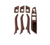 YESKIT Poignée De Porte Intérieure En Cuir Pour Conducteur Gauche Ensemble Complet D'accessoires De Voiture Pour Série 5 F10 F11 2010 - 2017(Right-hand drive red)