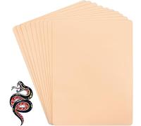 YESLUSY 10pcs Fausse Peau Synthétique Tatouage Double face,Peau Pratique de Tatouage 19.3x14.4x0.1CM pour Fournitures ,Débutants, Kit Tatoueurs