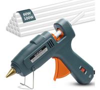YESLUSY Pistolet à Colle, 60W/100W Pistolet à Colle Chaude Double Température, Avec 15 Colles Chaudes (11mm X 200mm), 3 Min de Chauffe pour Le Bricolage, Les Travaux Manuels Et Les Réparations