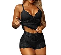 YESOK 2023 Ensemble Lingerie Dentelle Feminin Soutien Gorge Invisible Femme Coton Shorty Anti Frottement Shorts Femmes Lingerie Ensemble De sous Vetements Shorties