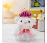 Yespers - Jouets - Peluches - QD-SD-127 - Porte-clés bonnet beret rose - 17 cm - 20
