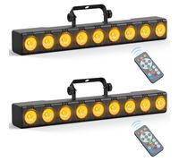 Yespick 2 Pièce LED RGBW Wallwasher,Lampe de Scène,9 x 6W Lumière Disco avec dmx Contrôle et télécommande,Barre Lumineuse LED Pour Mariage,DJ,Discothèque,Extérieur,Noël,Halloween,Fête,Effets