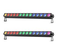 Yespick 2 Pièce Projecteur LED Scène,14 150W RGBW COB Wallwasher LEDs,Contrôle DMX512,Autonome,Maître-Esclave,Audio,éclairage de scène pour Disco,Club,Concert,Théâtre,DJ Bar,Halloween,Festival