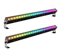 Yespick 2PCS 24 LED Étanche Wallwasher,120W Disco Lumiere,RGBW 3in1 LEDs dmx512 Spotlights Luminaires DJ Luminaires Muraux D'extérieur pour Bars,Discothèques,Fêtes,Mariages