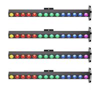 Yespick 4 Pièce Projecteur LED Scène,14 150W RGBW COB Wallwasher LEDs,Contrôle DMX512,Autonome,Maître-Esclave,Audio,éclairage de scène pour Disco,Club,Concert,Théâtre,DJ Bar,Halloween,Festival