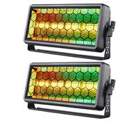 Yespick Wallwasher Éclairage de Scène,Projecteur LED Lavage de Mur RGB COB 120W DMX512 Stroboscope,Automatique, Sonore, Maître/Esclave Pour DJ Bar Fête Jardin Festival Noël Halloween,2PCS