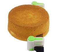 Yesreal 2PCS DIY Coupe-gâteau, auxiliaire de stratification, tranche de pain, coupe de toast, trancheuse à niveaux de 5 couches, outil de fixation de cuisine (Vert)