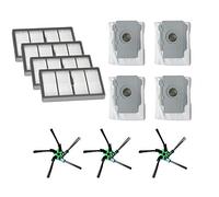 Yessetry 3 brosses latérales + 4 filtres appropriés + 4 à poussière pour S9 S9+ Sweeping Robot Aspirateur Accessoires