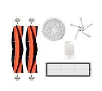 Yessetry 6 Pcs pour W10/W10 Pro Robot Aspirateur Accessoires Amovible Main Côté Brosse Vadrouille Chiffon Hepa Filtre Kit