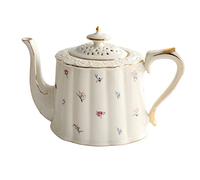 Yessetry Ensemble de théière française, tasse à café, tasse à bord doré, tasse à thé, tasse à thé anglaise, tasse à thé C