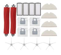 Yessetry Filtre à brosse latérale principale et sac à poussière accessoires de rechange pour aspirateur robot Max/ Max+/T8