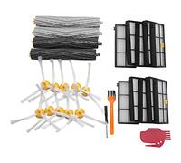 Yessetry Kit d'accessoires de rechange pour séries 800 850 860 861 866 870 880 890 900 séries 960 980, 10 filtres, 10 brosses latérales, 2 débris, 1 outil de nettoyage de brosse