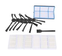 Yessetry Kit de filtre de rechange pour aspirateur robot V3 V3S V5 V5S, Pro Robot aspirateur et 6 brosses latérales, 1 filtre primaire et 1 brosse