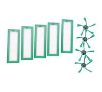 Yessetry Lot de 10 accessoires pour robot aspirateur 5 filtres HEPA + 5 brosses latérales pour aspirateurs Vr200
