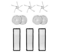 Yessetry Lot de 10 brosses latérales lavables pour aspirateur robotique W10