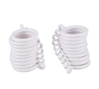 Yessetry Lot de 20 anneaux de rideaux intérieurs en plastique Blanc 25 mm