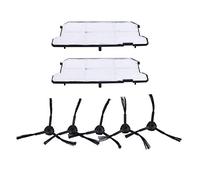 Yessetry Lot de 8 pièces pour aspirateur robot (kit de filtre HEPA x 2 + brosse latérale x6)
