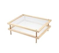 Yessetry Séchoir à aliments empilable avec filet en bois pour pâtes et herbes Support multifonction à 2 niveaux