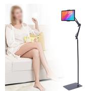 YESTAIM Support de sol universel réglable à 360 ° pour tablette - En métal - Avec différents angles - Pour appareils de 10 à 28 cm - Noir
