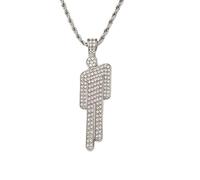 YESTARTDS Collier En Acier Inoxydable Avec Diamant Humain Collier Méchant Élégant En Acier Inoxydable Avec Pendentif En Forme De Méchant Collier Avec Pendentif En Forme De Tête Tordue Style Hip-hop