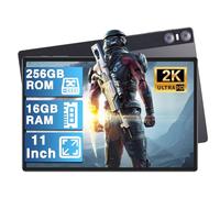 YESTEL Android Tablette Tactile avec 16Go + 256Go (1To TF), Tablette 11 Pouces avec 2000 x 1200 IPS + 4 Intervenants, GPS, 5G Wi-FI, 8600mAh, Chargement Rapide 18W, 3 Caméras, avec Étui, Gris