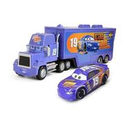 Yestree Cars Jouet 2 Pièces Set Véhicules, Camion Cars et Voiture de Course Enfant Camion Transporteur Modèle de Voiture Figurine Car, Cadeaux Parfaits pour Enfant Anniversaire/Récompense (NO.19)