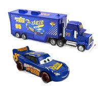 Yestree Cars Jouet 2 Pièces Set Véhicules, Camion Cars et Voiture de Course Enfant Camion Transporteur Modèle de Voiture Figurine Car, Cadeaux Parfaits pour Enfant Anniversaire/Récompense (NO.95, A)