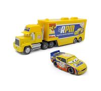 Yestree Cars Jouet 2 Pièces Set Véhicules, Camion Cars et Voiture de Course Enfant Camion Transporteur Modèle de Voiture Figurine Car, Cadeaux Parfaits pour Enfant Anniversaire/Récompense (NO.64)