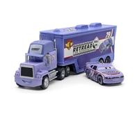 Yestree Cars Jouet 2 Pièces Set Véhicules, Camion Cars et Voiture de Course Enfant Camion Transporteur Modèle de Voiture Figurine Car, Cadeaux Parfaits pour Enfant Anniversaire/Récompense (NO.79)