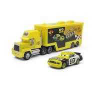 Yestree Cars Jouet 2 Pièces Set Véhicules, Camion Cars et Voiture de Course Enfant Camion Transporteur Modèle de Voiture Figurine Car, Cadeaux Parfaits pour Enfant Anniversaire/Récompense (NO.52)