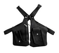Yestree Sac Tactique en Cuir PU Bandoulière Croisée Anti-vol (Black)