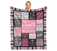 YESTUTI Cadeau Maman, Cadeau Anniversaire Maman, Cadeau pour Maman, Cadeau Jeune Maman, Cadeau Naissance Maman, Cadeau Grossesse Future Maman, Super Maman Couverture 150X130CM