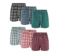 YESWEL Boxer Homme Coton Lot de 6, Calecon Amples Homme, sous-vêtements Large Retro, Boxers Américains (Multicolore 01, M)