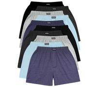 YESWEL Calecon Homme Lot de 10, Boxer Coton Respirant, Caleçon Long et Doux Style Rétro, Idéal pour la Maison et Les Voyages (Multicolore02, M)