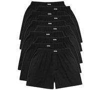 YESWEL Calecon Homme Lot de 10, Boxer Coton Respirant, Caleçon Long et Doux Style Rétro, Idéal pour la Maison et Les Voyages (Noir, L)