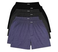 YESWEL Calecon Homme Lot de 6, Boxer Coton Respirant, Caleçon Long et Doux Style Rétro, Idéal pour la Maison et Les Voyages (Multicolore01, L)