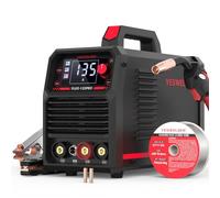 YESWELDER 135Amp Poste a Souder Fil Fourré MIG sans Gaz 230V Poste a Souder Flux MIG/Lift TIG/Stick 3-in-1 Poste de Soudage Grand écran Numérique LED IGBT Inverter