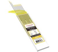 YESWELDER Lot de 10 électrodes de tungstène de soudage TIG 1,5 % lanthané 0,6 x 17,8 cm (doré, WL15/EWLa-1,5)