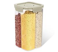 Yeswell Récipients de conservation hermétiques de 2,6 l, à 4 compartiments, transparents, sans BPA, pour le stockage des aliments, 4 grilles de 2600 ml