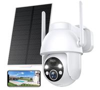 YESYAMO Camera Surveillance WiFi Exterieure sans Fil Solaire - 2K Camera Exterieur Batterie 2.4GHz, Vision Nocturne Couleur, Audio Bidirectionnel, PIR Détection, IP65