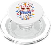 Yet I stay Silly - Silly Clown Cat PopSockets PopGrip pour MagSafe