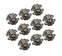Yetaha 10pcs Loquets de Boîte à Bijoux Vintage, Antique Loquet Verrous 30 x 30 mm Fermoir Boite Loquet Loquets à Fermoir à Bascule pour Boîte à Bijoux Boîte Cadeau, Bronze antique