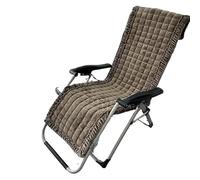 YETGFBH Coussin de Chaise Longue Winter Soft Plush Lounge Chair Cushion Anti Slip Thickened Folding Home Garden Office Nap Rocking Chairs Pad(Dark Brown,45x180cm 1pcs)