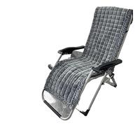 YETGFBH Coussin de Chaise Longue Winter Soft Plush Lounge Chair Cushion Anti Slip Thickened Folding Home Garden Office Nap Rocking Chairs Pad(Dark Grey,45x130cm 1pcs)