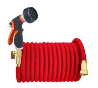 YETGFBH Tuyau Arrosage Extensible,Tuyau Arrosage Tuyau Extensible de 7,5 à 30 m avec 8 Modes d'arrosage, Pistolet à Eau Haute Pression réglable, Outil d'arrosage et de Nettoyage de Jardin(3/4''_25FT)
